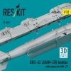 RESKIT RS32-0491 GBU-62 (JDAM-ER) bombs with pylons for MiG-29 (2 pcs) (3D Printed) 1/32